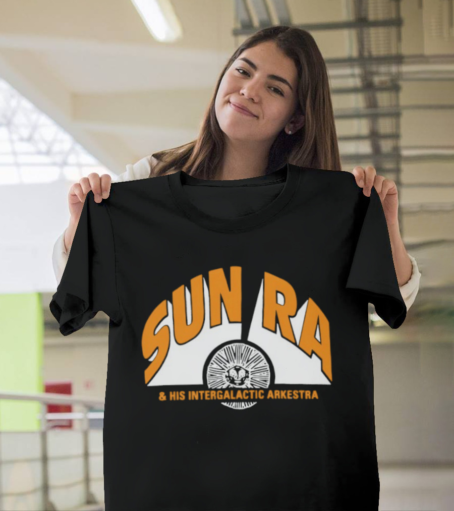 Sun Ra And His Intergalactic Arkestra Orange Text Circular Starburst T-Shirt