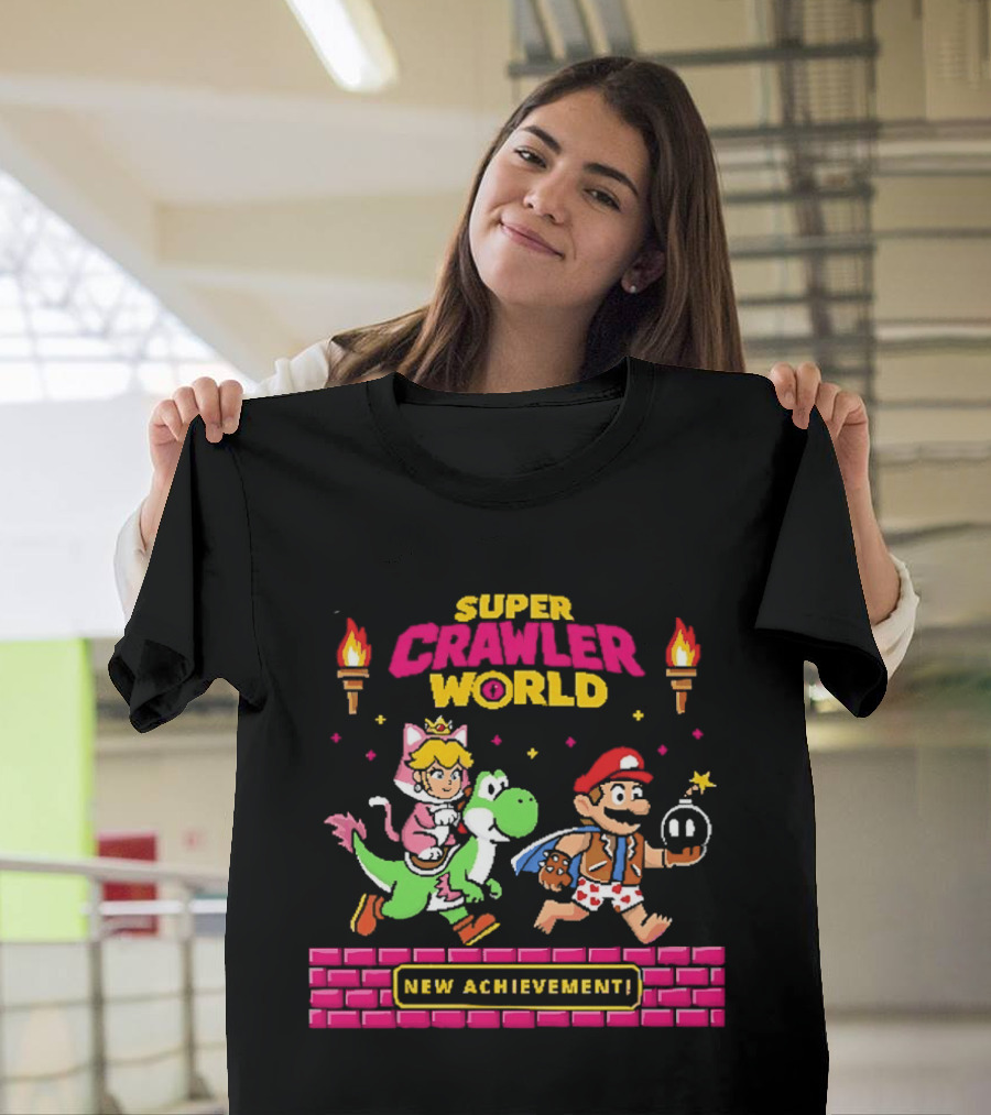 Super Crawler World Mario Peach Yoshi New T-Shirt