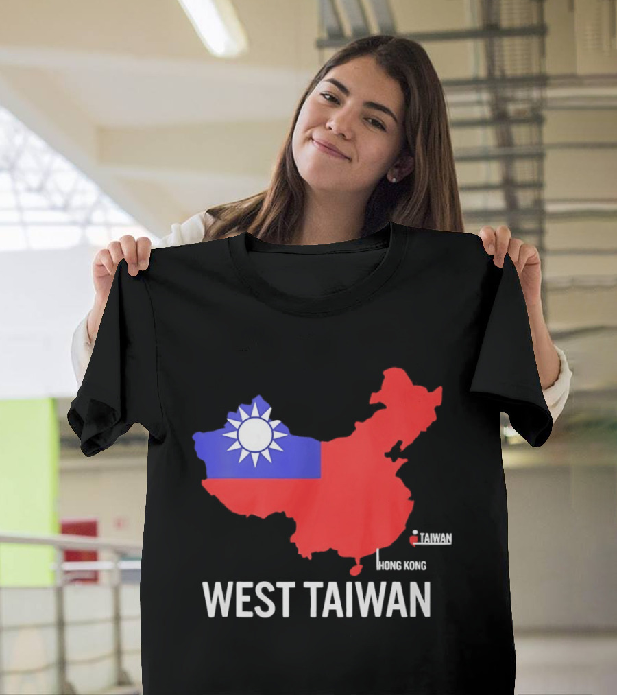 West Taiwan Map Political Geopolitical With Flag T-Shirt