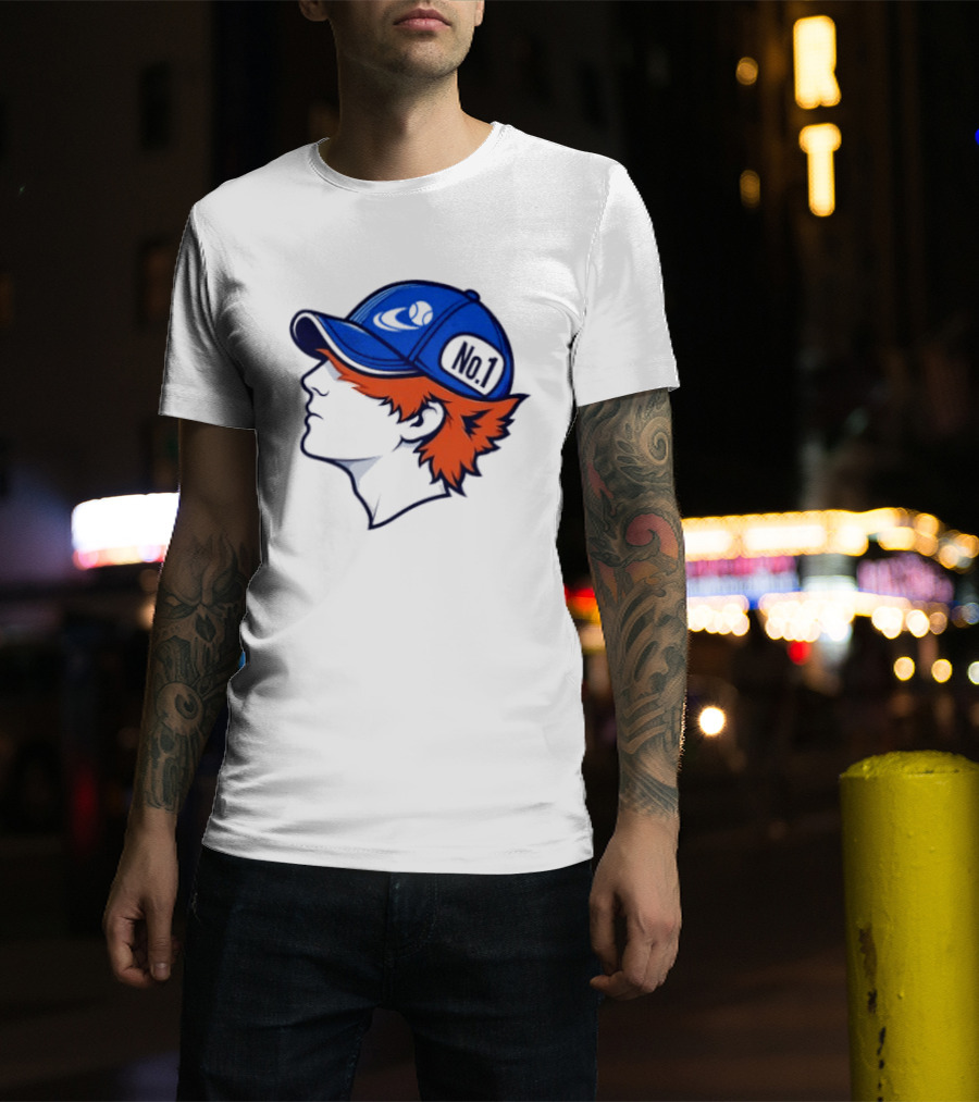 Jannik Sinner No 1 Fox Tennis ATP Player Iconic Cap T-Shirt