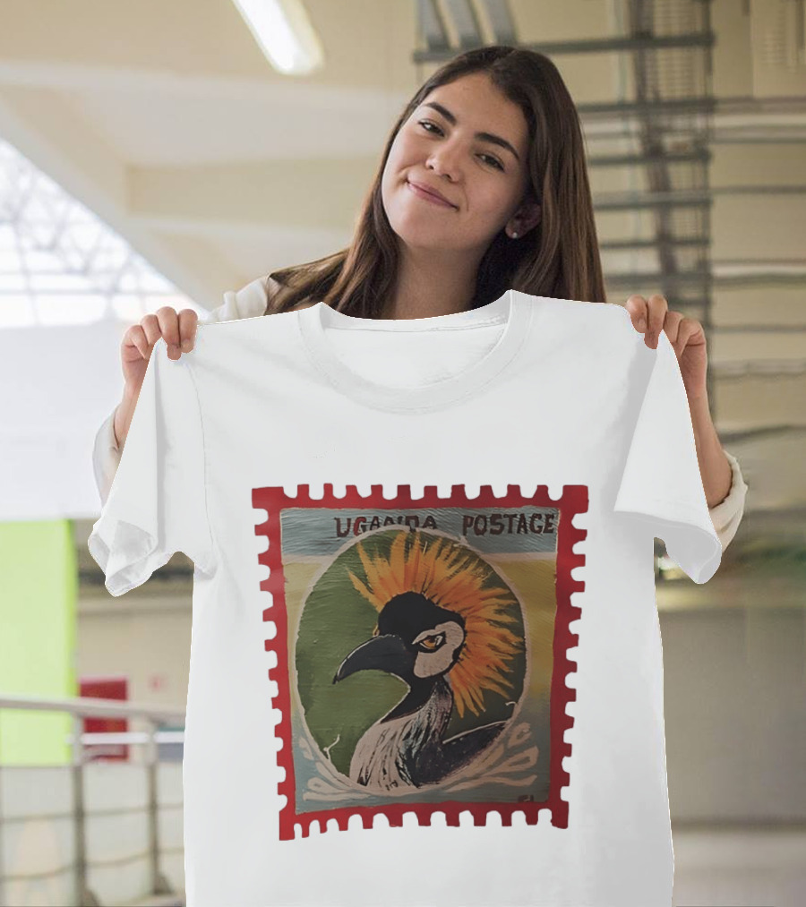 Uganda Postage Stamp Grey Crowned Crane T-Shirt