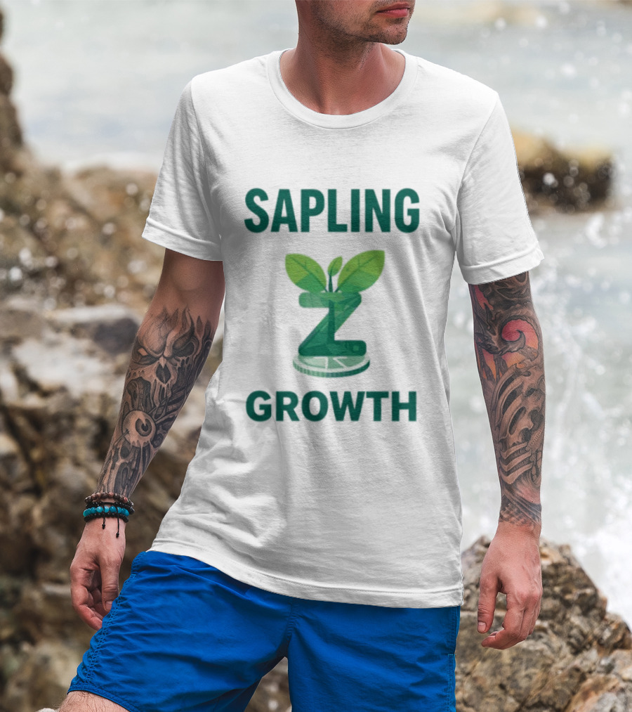 Sapling Growth Z Coin Zcash Crypto Leaf T-Shirt