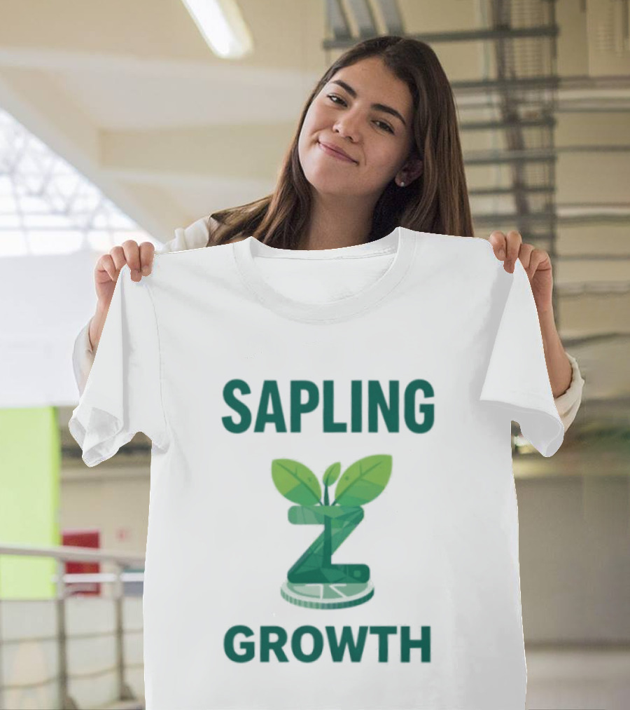 Sapling Growth Z Coin Zcash Crypto Leaf T-Shirt