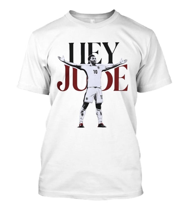 Hey Jude 10 England Three Lions Football Player Celebration T-Shirt