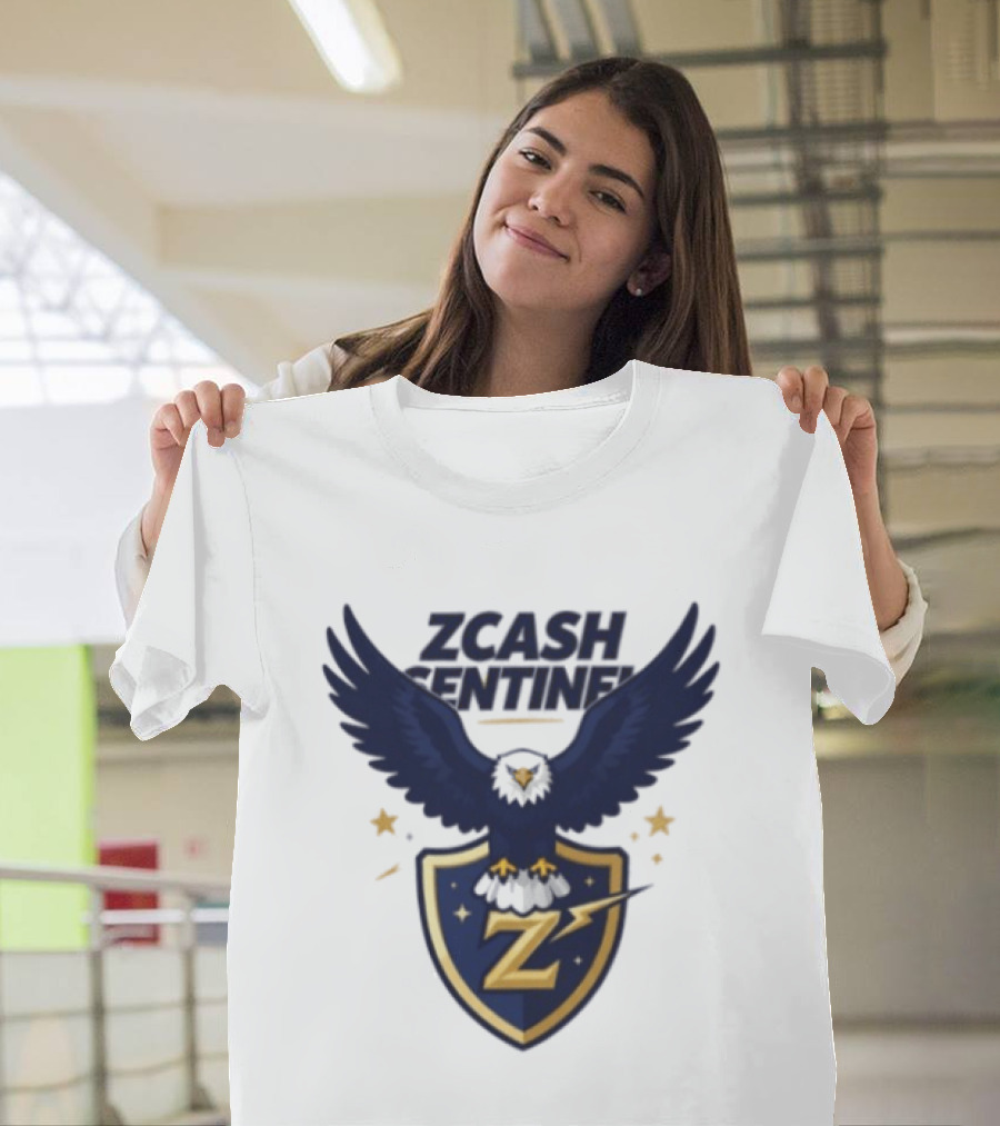 Zcash Sentinel Eagle Shield Cryptocurrency Z T-Shirt