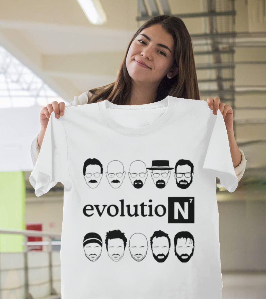 Evolution Walter White Jesse Pinkman Breaking Bad Faces T-Shirt