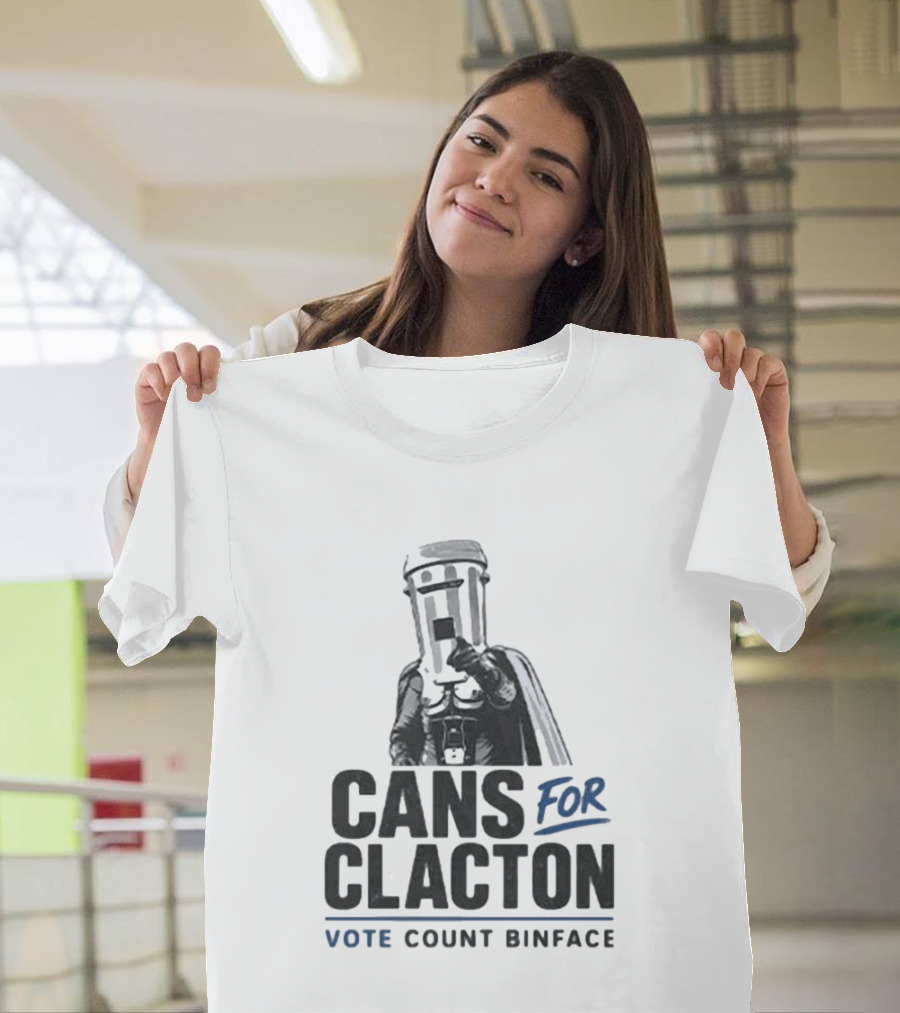 Cans For Clacton Vote Count Binface Political Campaign UK Election T-Shirt