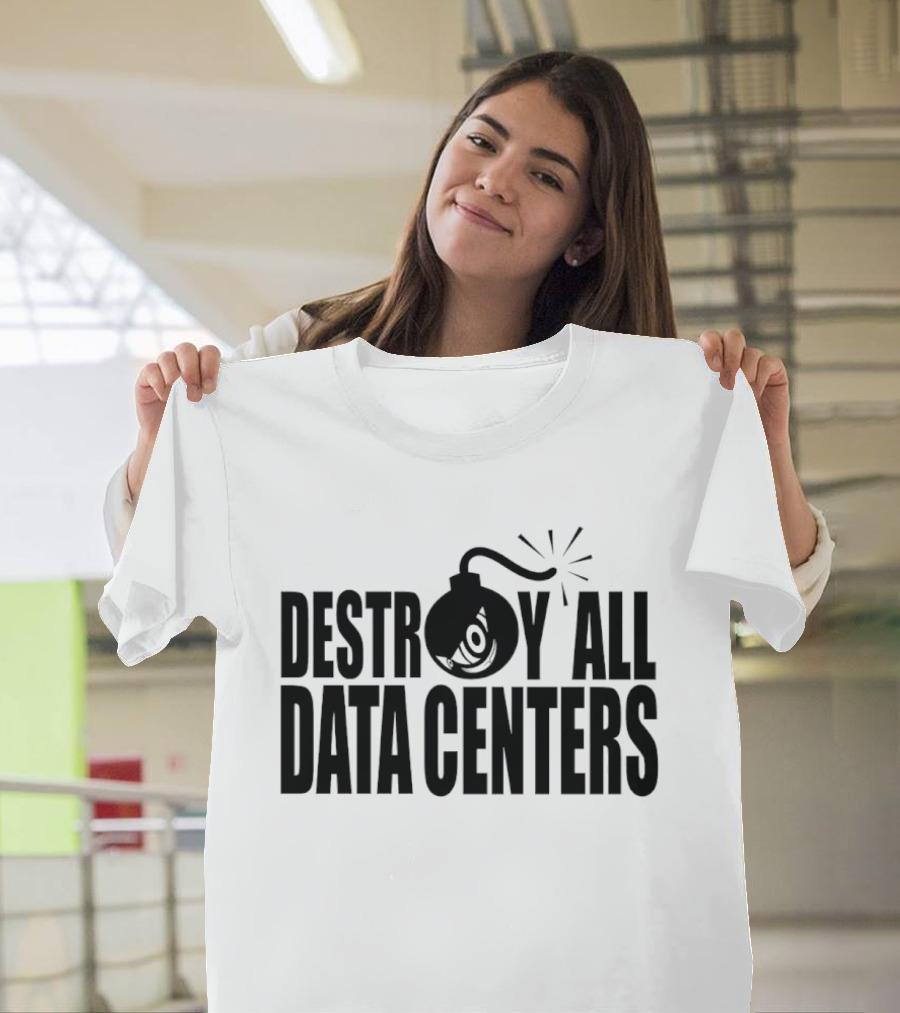 Destroy All Data Centers Tech Humor Bomb Icon Server Room T-Shirt