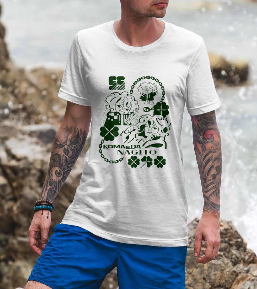 Komaeda Nagito Cute Clover Chain T-Shirt