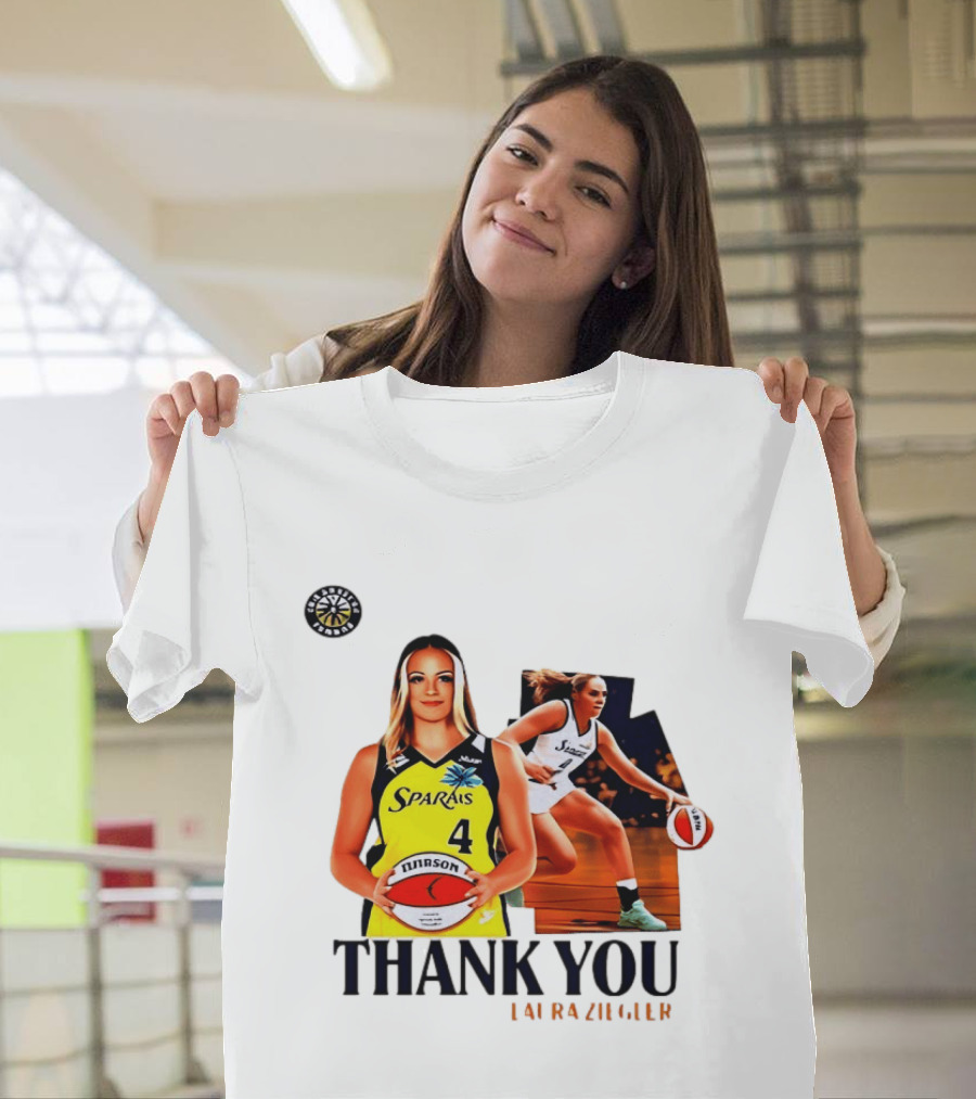 Sparais Laura Ziegler Thank You Basketball #4 Sports T-Shirt