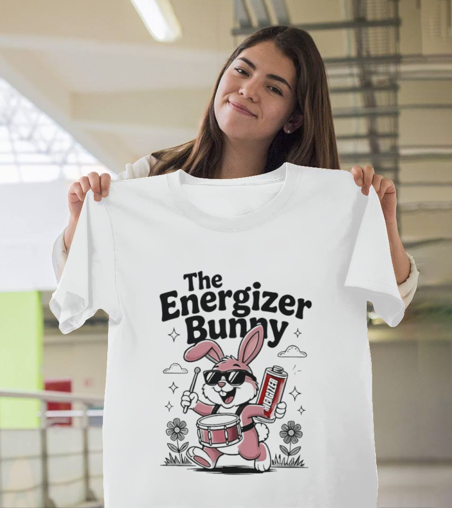 The Energizer Bunny Drumming With Battery T-Shirt
