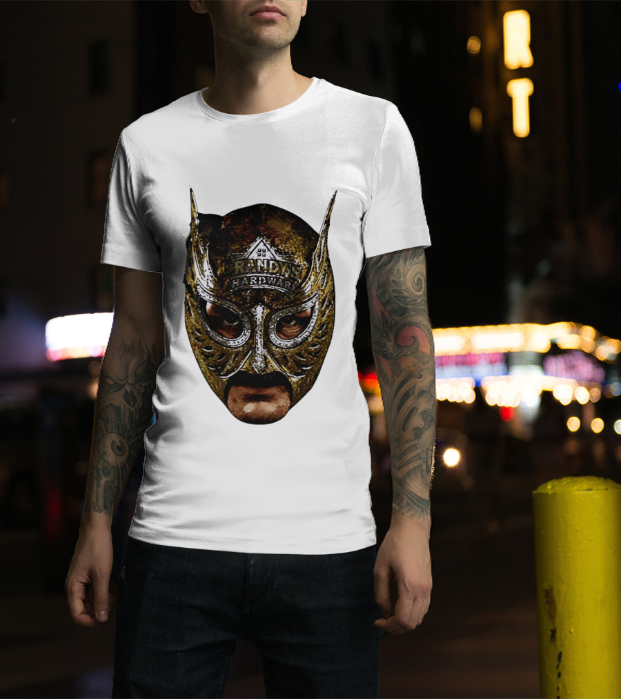 Randy's Hardware Luchador Mask Metallic Gold T-Shirt