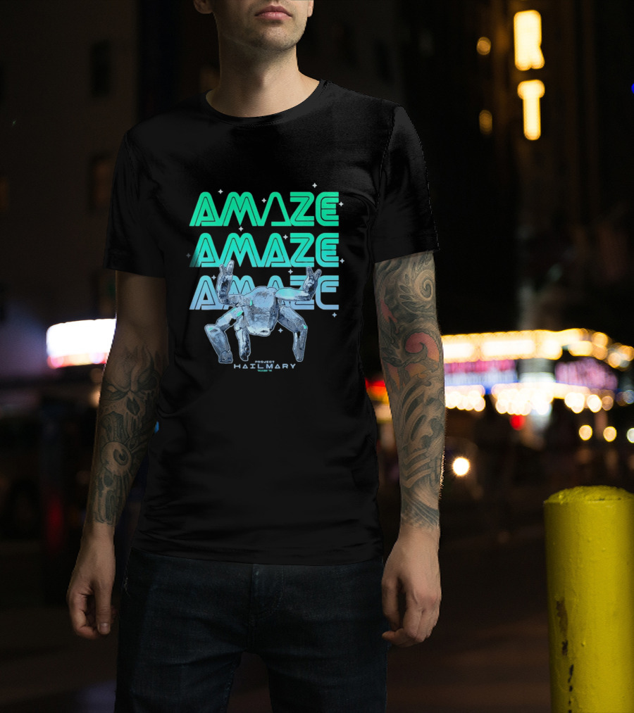 Amaze Project Hail Mary Robot T-Shirt