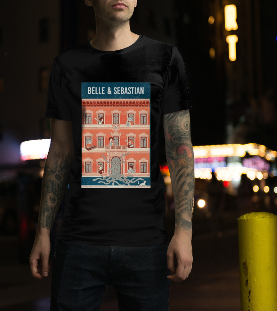 Belle And Sebastian July 12 13 2026 Italy Milan Bologna Tour Parco Della Musica Sonic Music Park T-Shirt