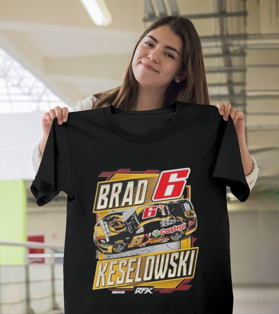 Brad Keselowski RFK Racing NASCAR Castrol Number 6 T-Shirt