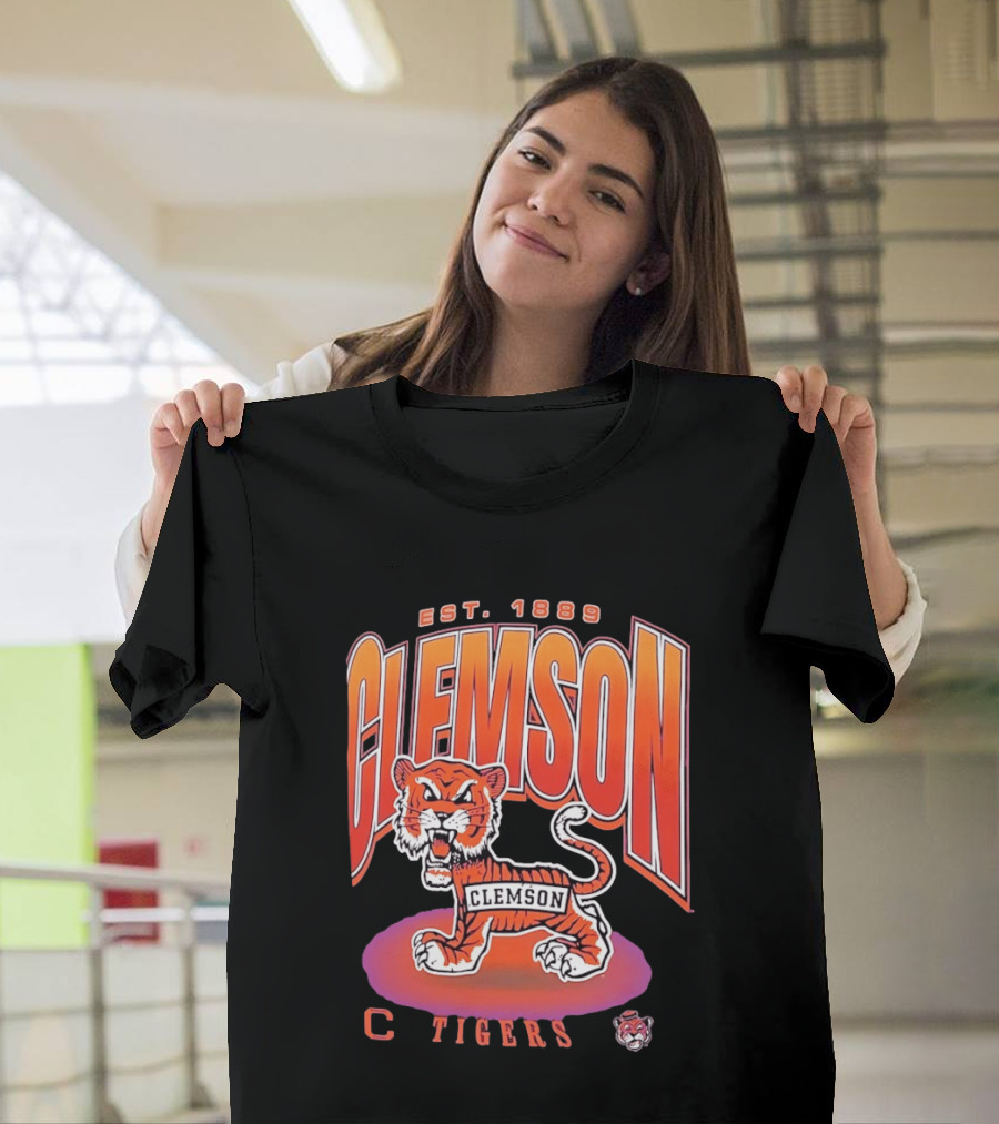 Clemson Tigers Est 1889 Iconic Clemson Football Tiger T-Shirt