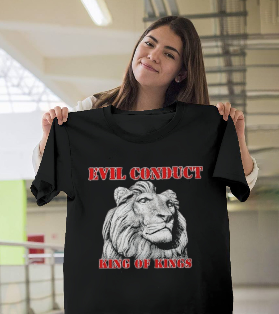 Evil Conduct King Of Kings Lion Oi Punk Skinhead T-Shirt