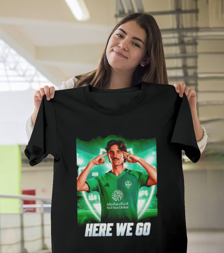 Francisco Trincão Al Ahli Transfer Here We Go Green Jersey T-Shirt