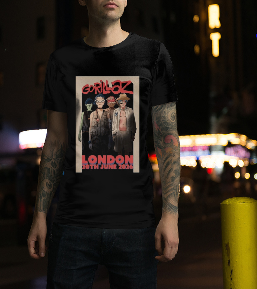 GORILLAZ London 20th June 2026 Event T-Shirt