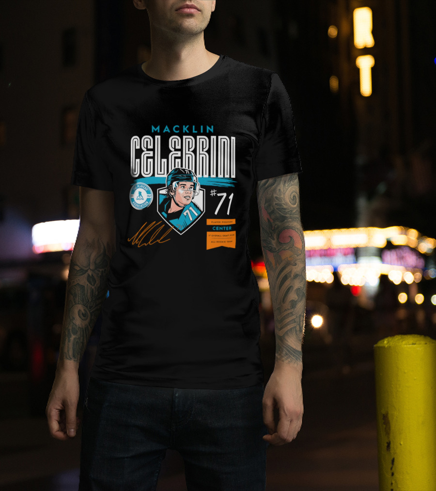 Macklin Celebrini NHLPA Player Association 71 T-Shirt