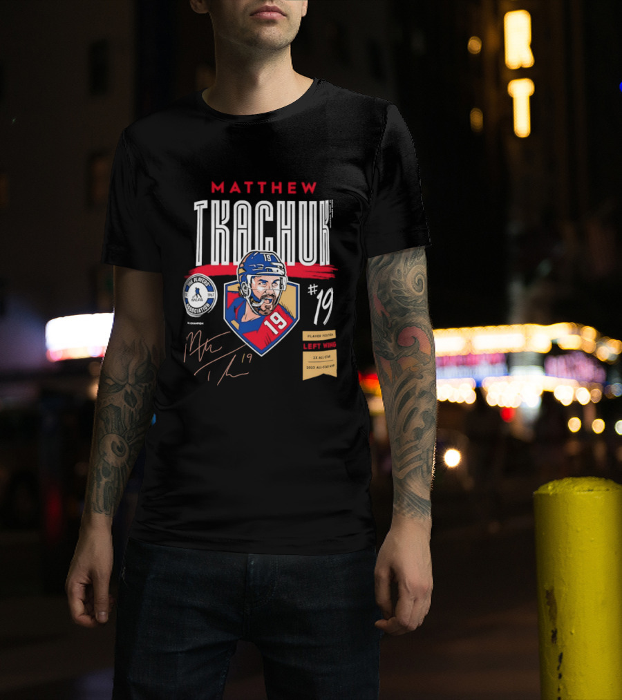 Matthew Tkachuk No19 Florida Panthers Left Wing Hockey Player T-Shirt