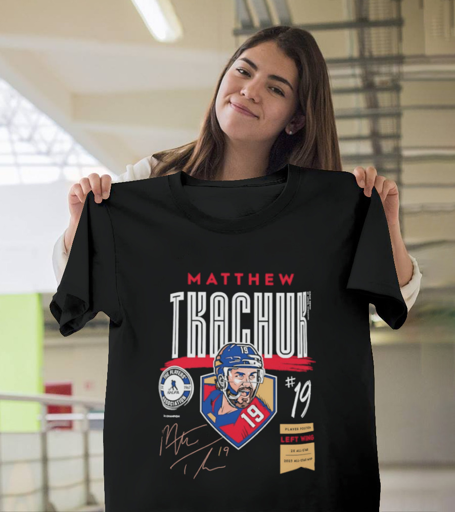 Matthew Tkachuk No19 Florida Panthers Left Wing Hockey Player T-Shirt