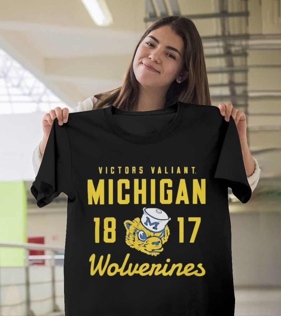 Michigan Wolverines Victors Valiant 1817 Wolverine Head T-Shirt