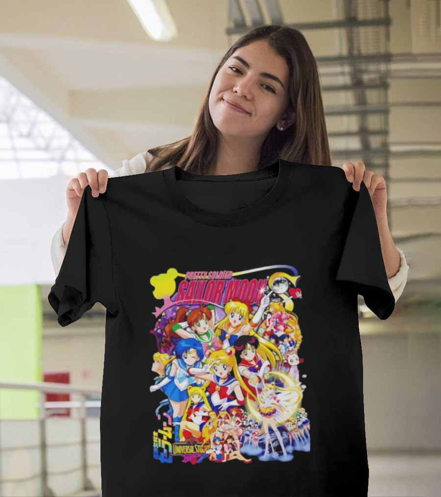 Pretty Soldier Sailor Moon Universal Studios Japan Anime Characters T-Shirt