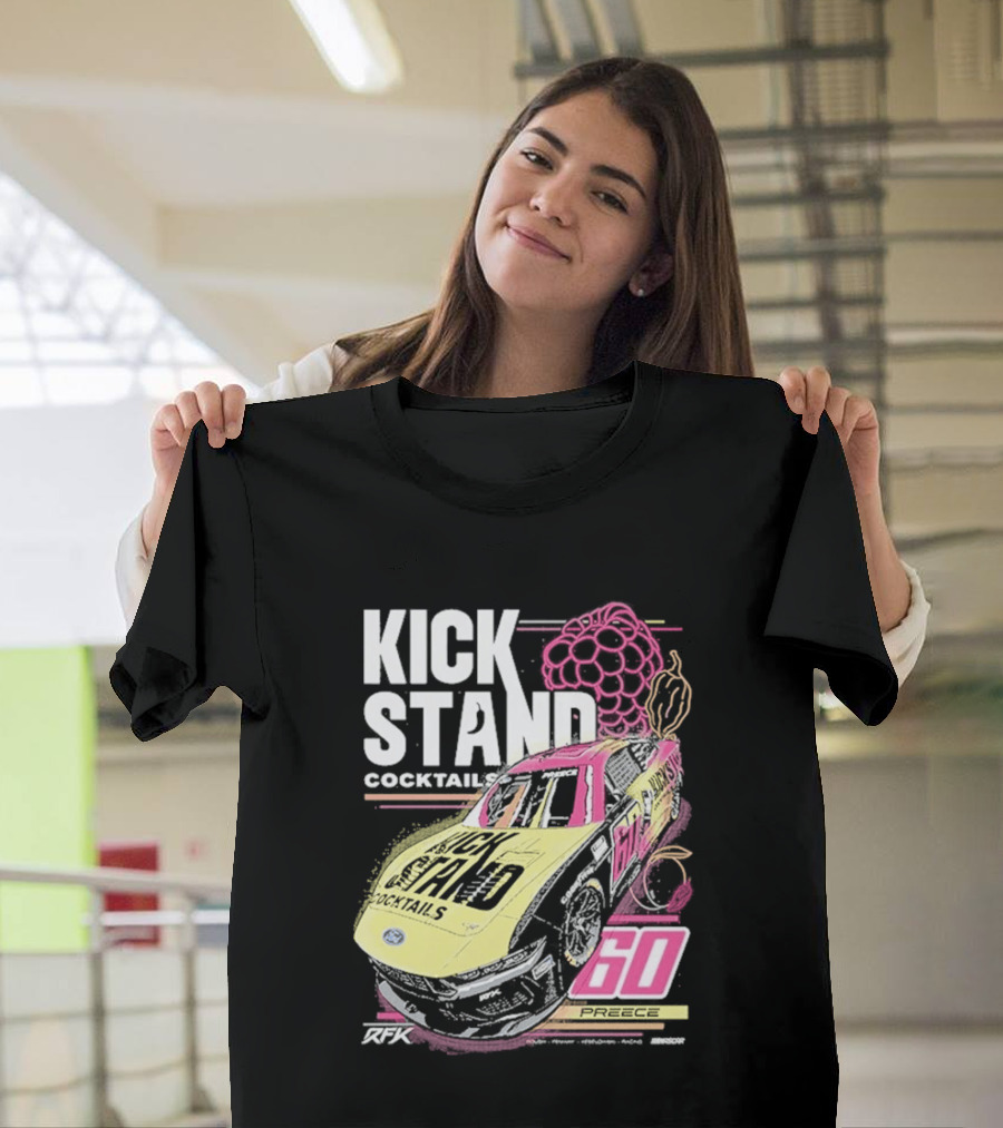 Kickstand Cocktails RFK Racing 60 Ryan Preece Car T-Shirt