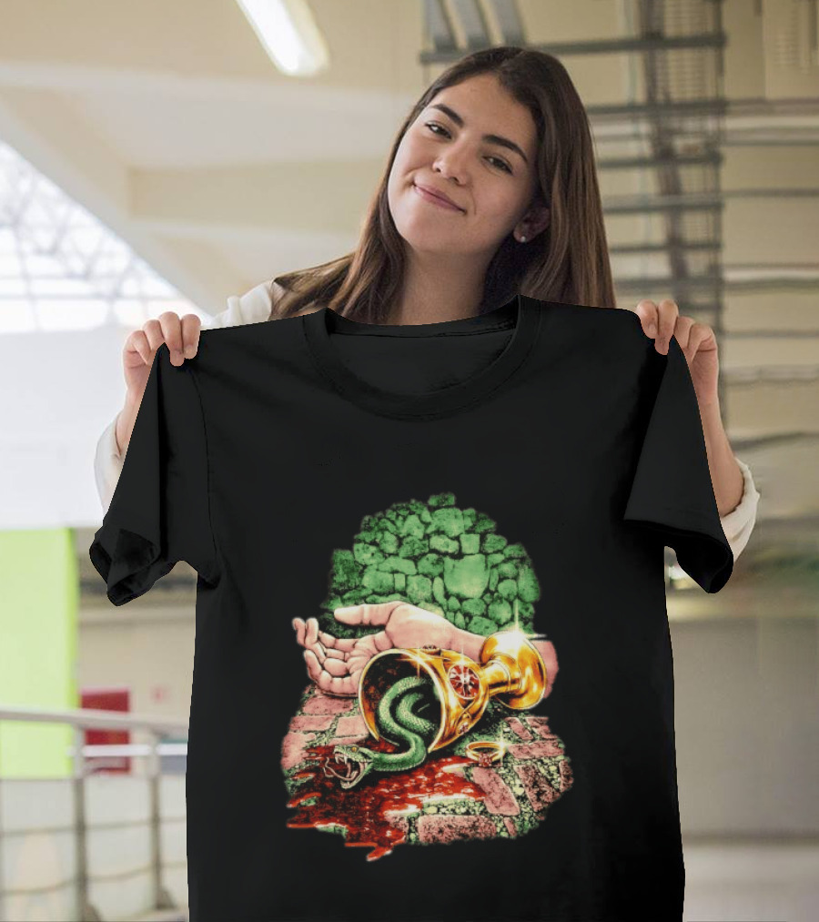 Enchanted Serpent With Golden Chalice And Ring Fantasy T-Shirt