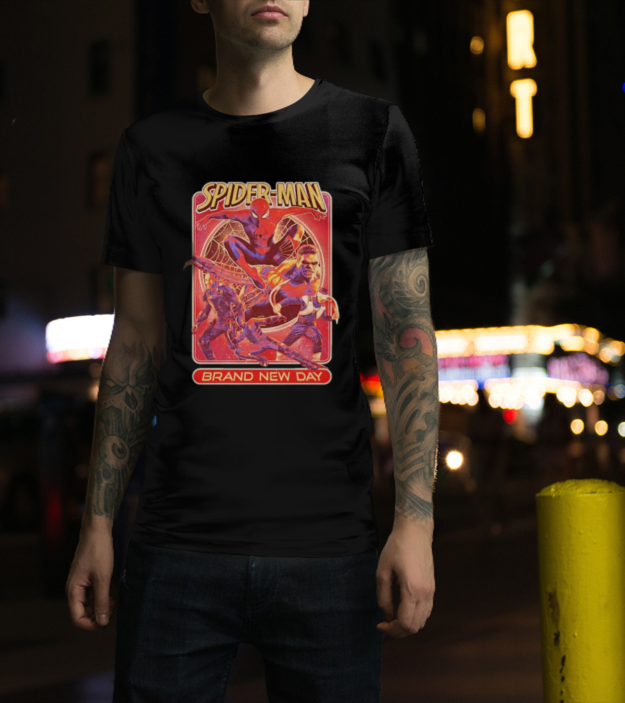 Spider Man Brand New Day With Superheroes And Villains T-Shirt
