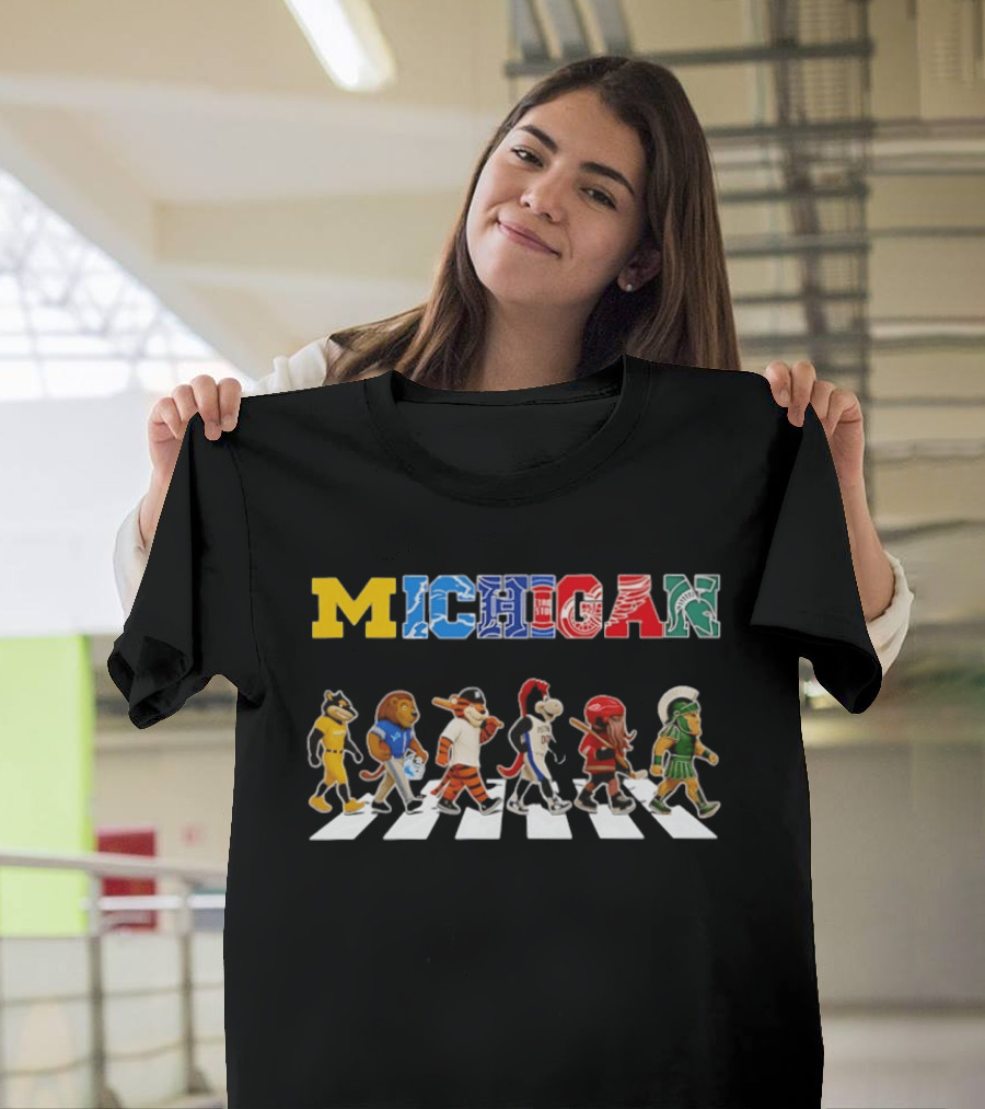Michigan Six Mascots One State Endless Pride T-Shirt