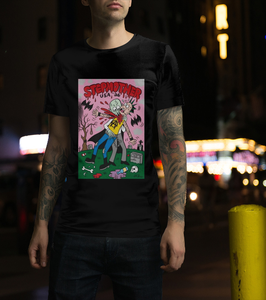 Stepmother USA 26 Punk Vampire Graveyard Scene T-Shirt