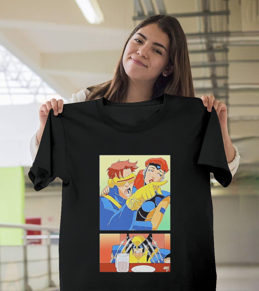 Wolverine Cyclops Jean Grey X Men Meme Classic Comic Panel T-Shirt