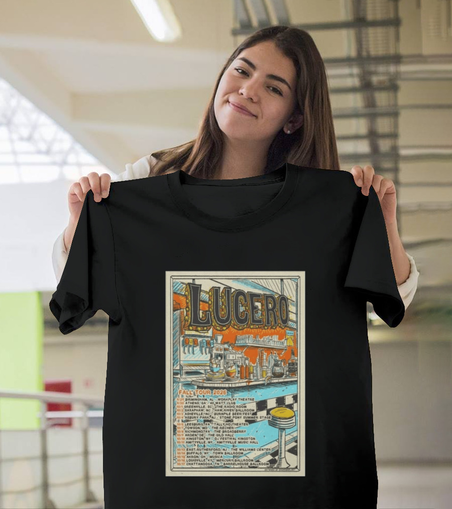 LUCERO Fall Tour 2026 Concert Dates And Venues T-Shirt