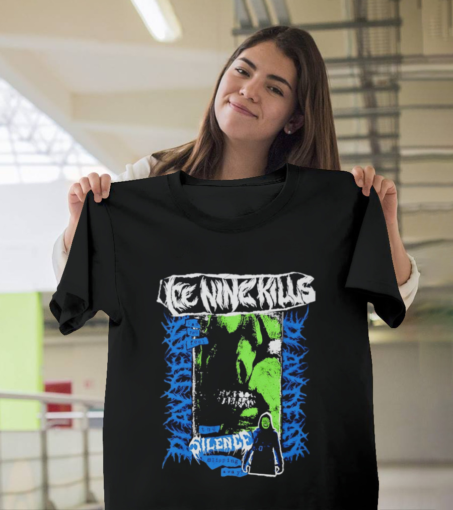 Ice Nine Kills Can You Feel The Silence Slipping Away Horror Themed Psychedelic T-Shirt