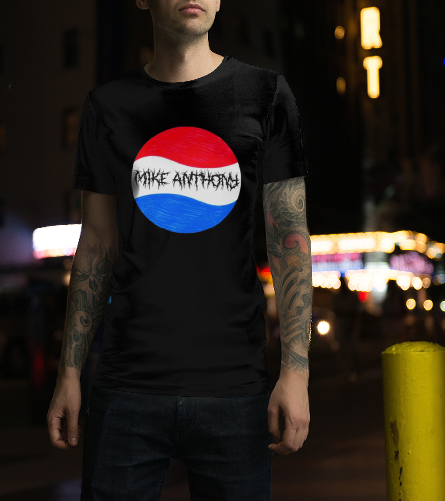 Mike Anthony Pepsi Symbol Bold Text Classic Circle T-Shirt