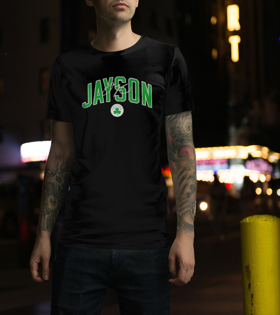 Jayson Tatum Celtics Clover Signature T-Shirt