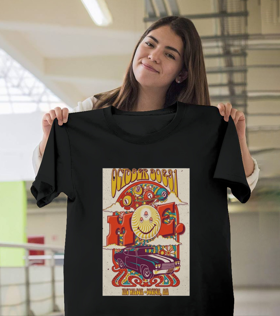 Moe October 30 31 The Wilbur Boston MA Psychedelic Eye Smile 2026 Vintage Car T-Shirt