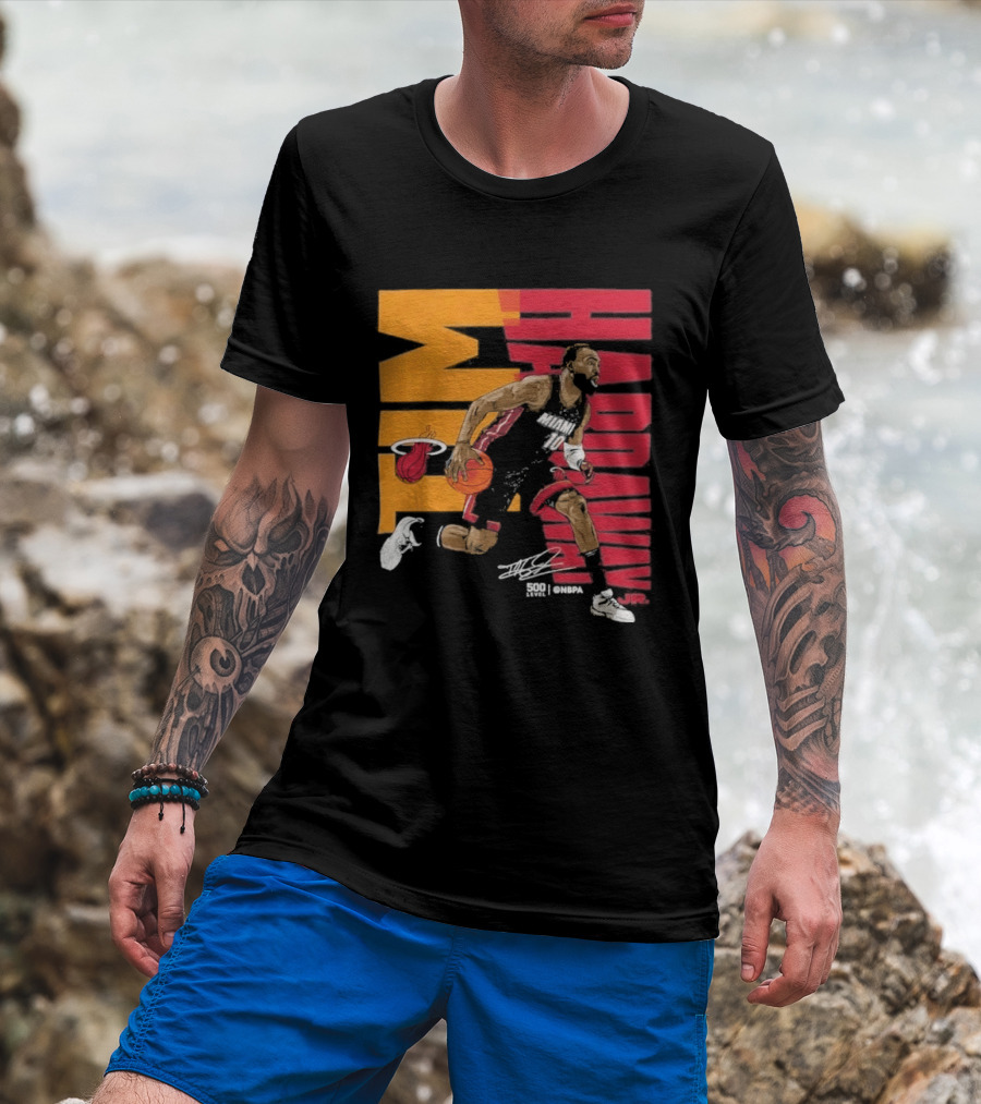 2026 NBA Tim Hardaway Jr Miami Heat Basketball Player Action T-Shirt
