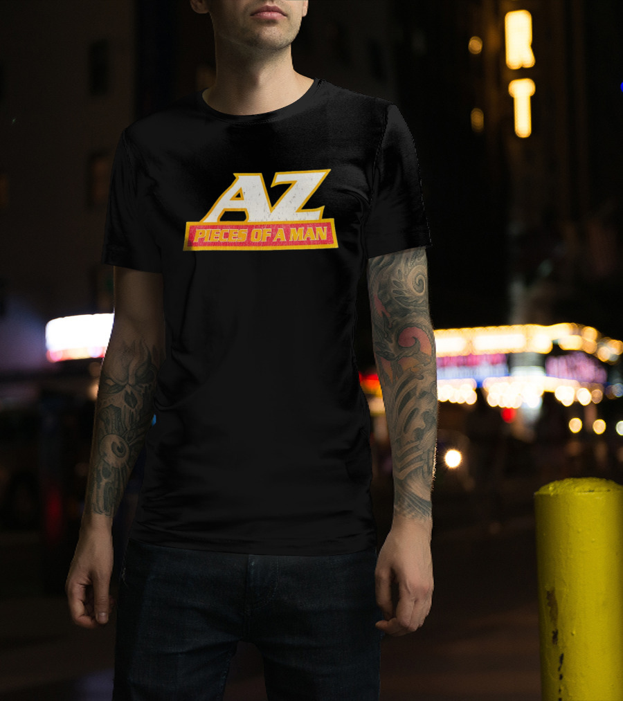 AZ Pieces Of A Man Distressed Hip Hop 90s Rap T-Shirt