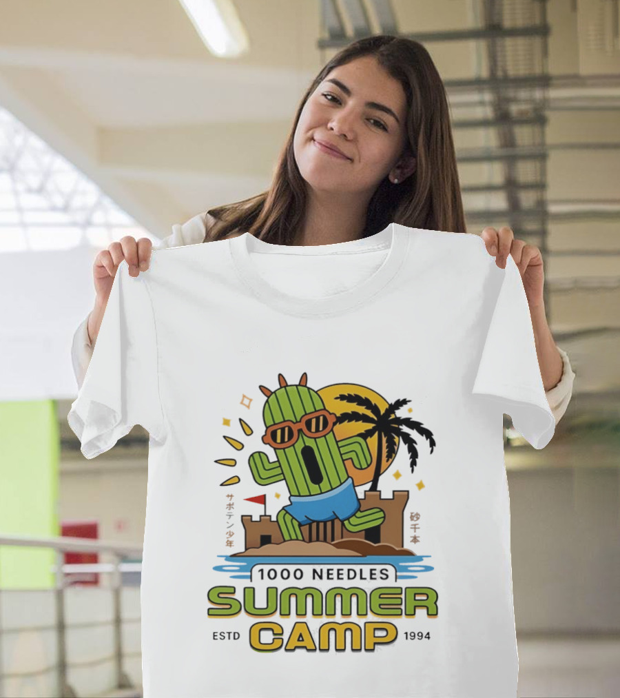 Happy Cactus 1000 Needles Summer Camp Beach ESTD 1994 T-Shirt