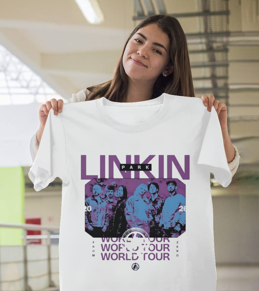 Linkin Park World Tour 2026 Purple Blue Duotone T-Shirt