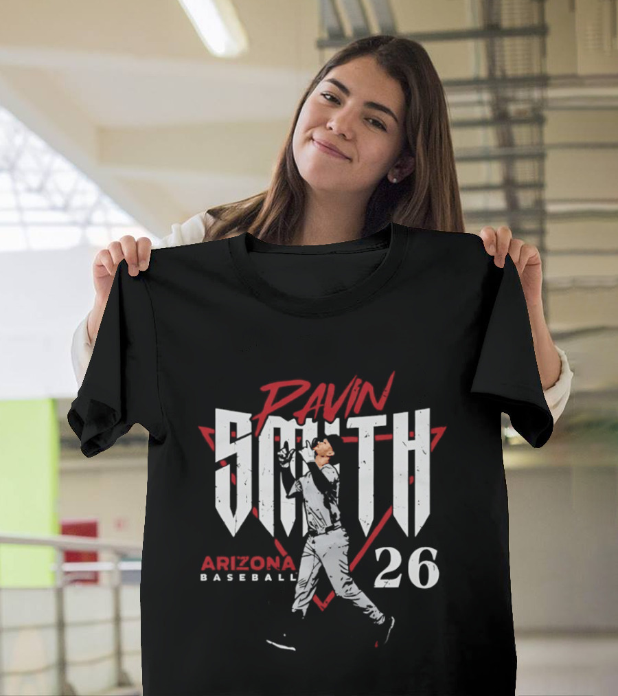 Pavin Smith Arizona Baseball 26 Distressed Sportswear T-Shirt