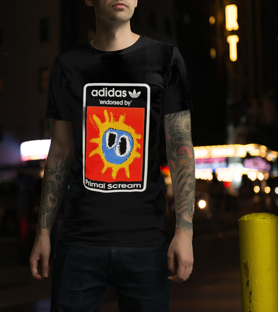 Adidas Primal Scream Endorsed Iconic Collaboration T-Shirt