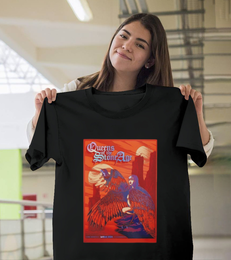 Queens Of The Stone Age Hellfest 2024 Winged Creatures T-Shirt