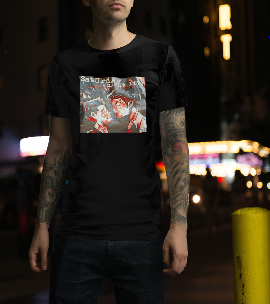 Saturday Night Live Weekend Update Animated Clash Scene T-Shirt