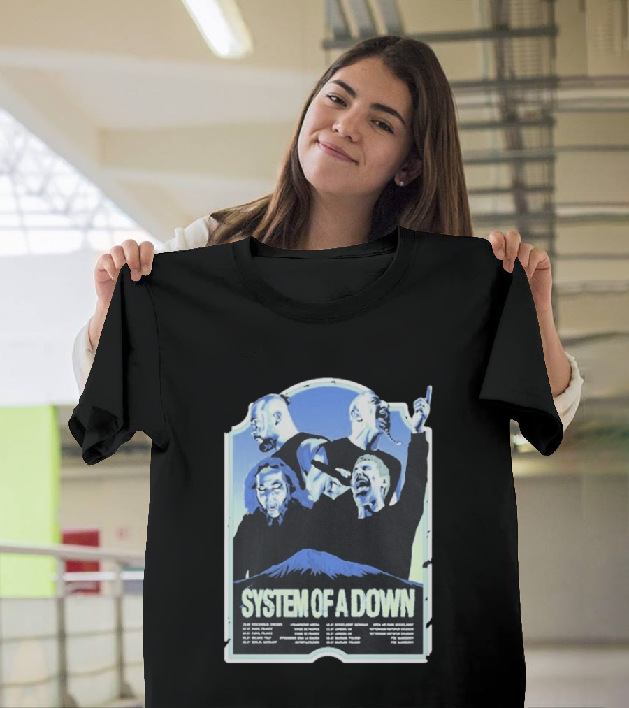 System Of A Down European Tour 2026 Dates Concert Band Members Mount Ararat T-Shirt