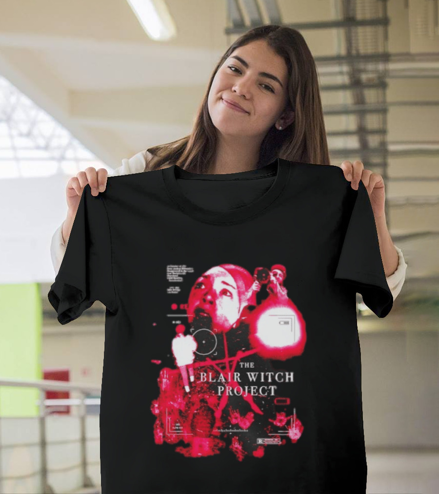 The Blair Witch Project Horror Movie Found Footage Red Overlay Face Montage T-Shirt