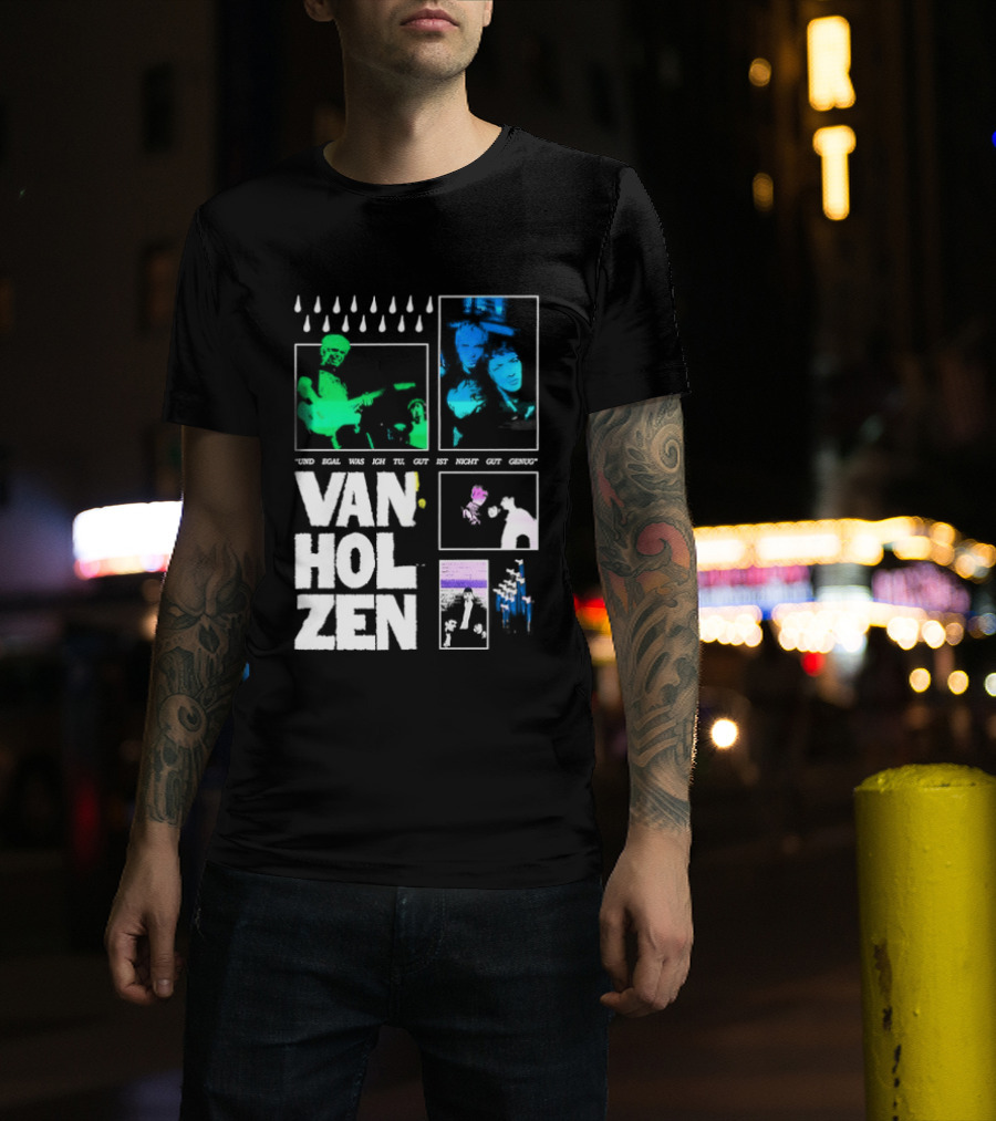 Van Holzen Und Egal Was Ich Tu Gut Ist Nicht Gut Genug Raindrops Color Blocks T-Shirt